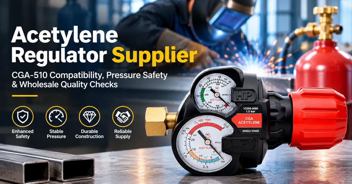 Acetylene Regulator Supplier: CGA 510 Compatibility, Pressure Safety & Wholesale Quality Checks